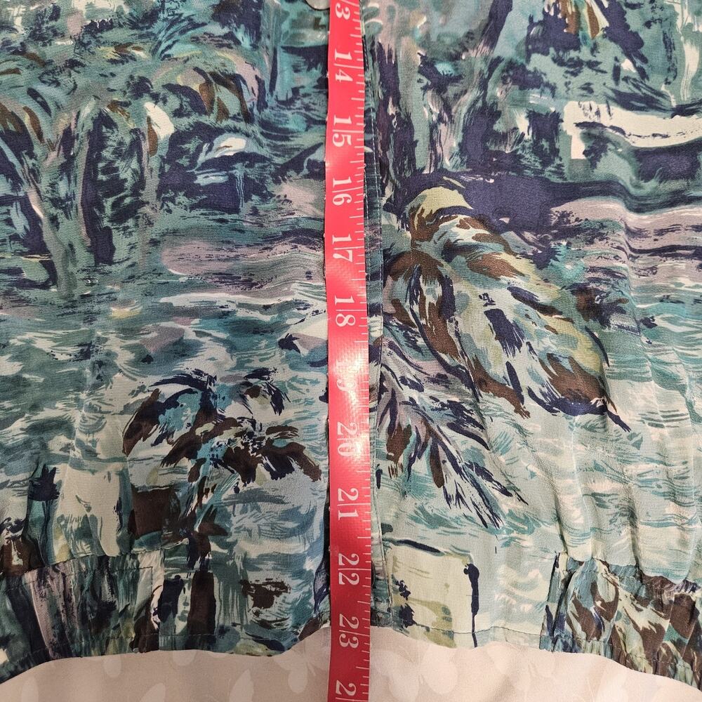 Natalie & Me Silk Vintage Petite Tropical Long Sleeve Blouse/jacket Small - Picture 6 of 9